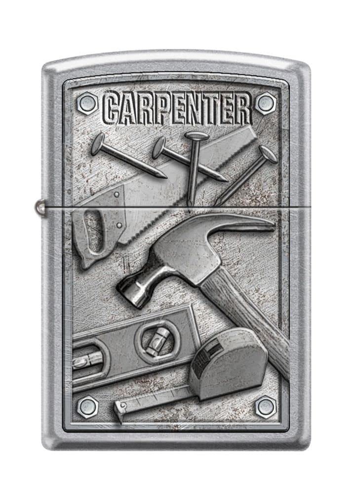 Zippo Lighter - Personalized Message Engraved on Backside for Tradesman or Craftsman Maintenance Worker Specialist (Carpenter #Z5168)