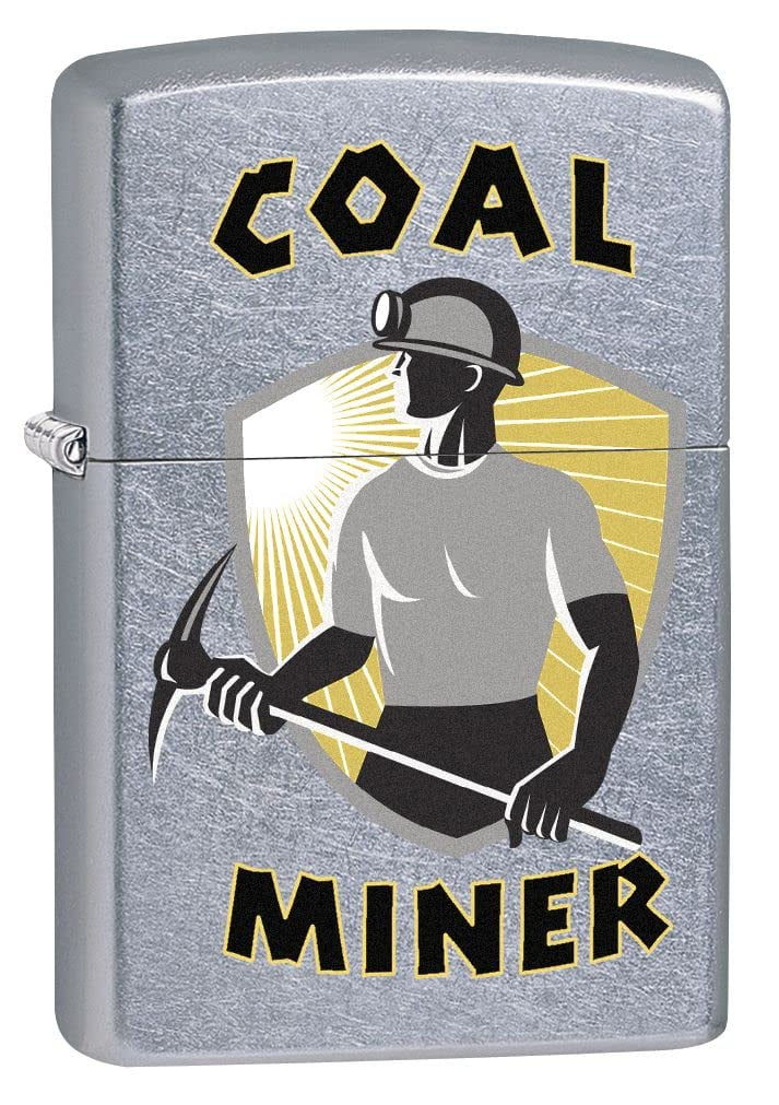 Zippo Lighter - Personalized Message Engraved on Backside for Tradesman or Craftsman Maintenance Worker Specialist (Coal Miner Z5060)