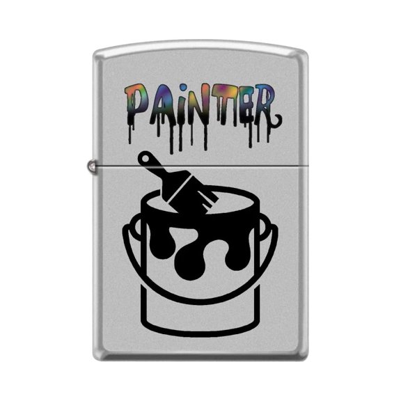Zippo Lighter - Personalized Message Engraved on Backside for Tradesman or Craftsman Maintenance Worker Specialist (Painter #Z5402)