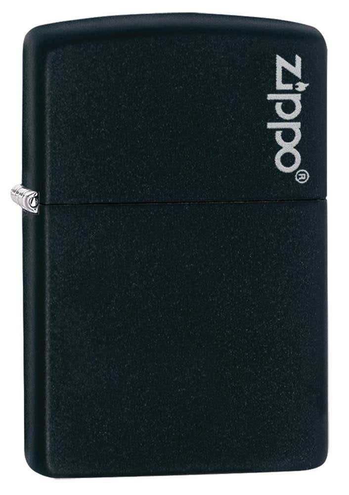 Zippo Lighter - Personalized Message Engraved with Logo Black Matte Windproof Zippo Lighter #218ZL