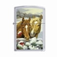 thumbnail image 1 of Zippo Lighter - Picken's Winter Horses Satin Chrome, 1 of 1
