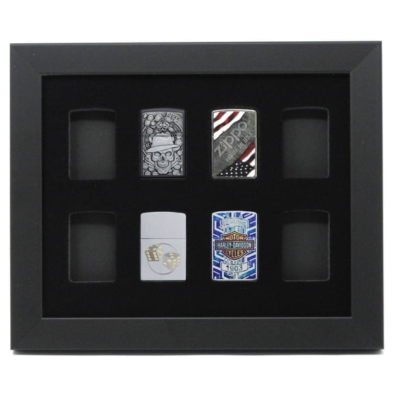 Zippo Lighter Picture Display Wall Frame, Holds 8 Lighters (Not Included) Made in the USA
