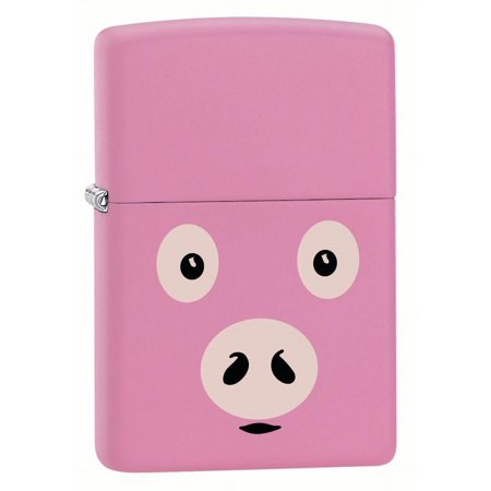 Zippo Lighter: Pink Pig - Pink Matte