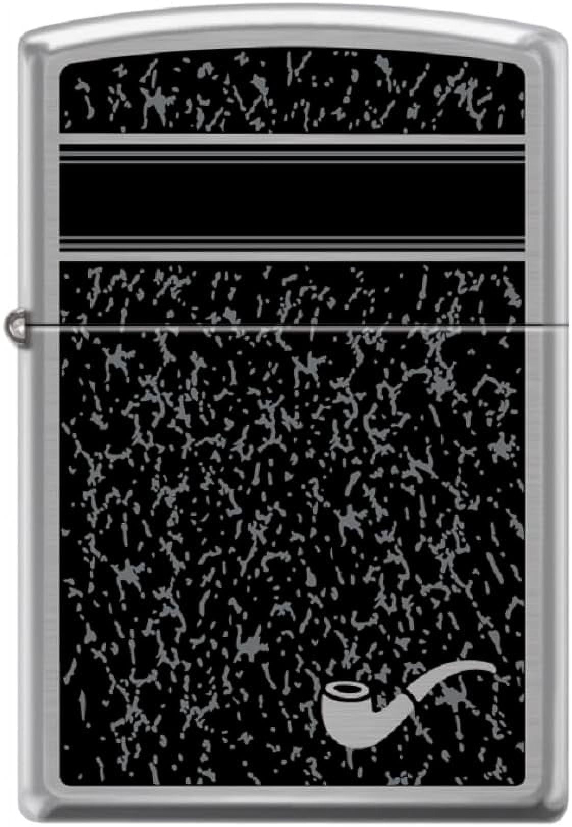 Zippo Lighter- Pipe Design Pipe Insert Windproof Lighter (Brushed Chrome #Z5524)