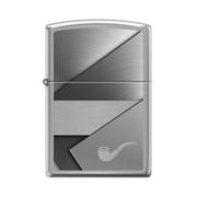 Zippo Lighter- Pipe Design Pipe Insert Windproof Lighter Metal Design Brush Chrome #Z5550