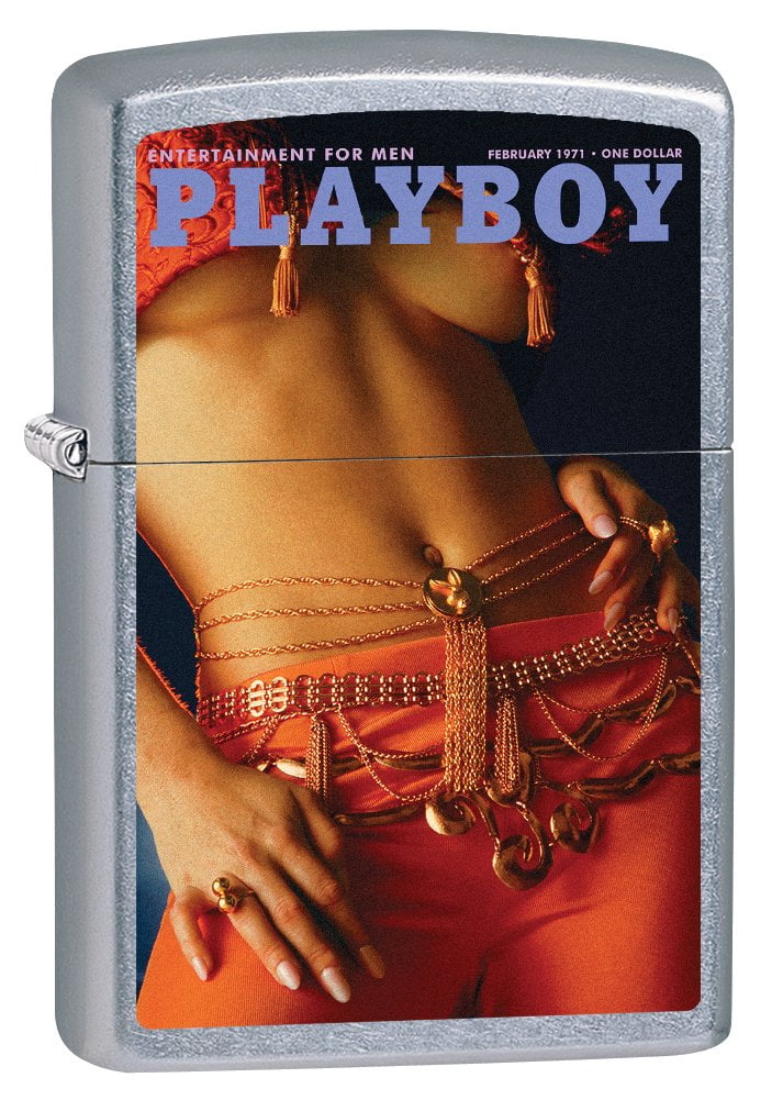 Zippo Lighter: Playboy Cover February 1971 - Street Chrome 78951
