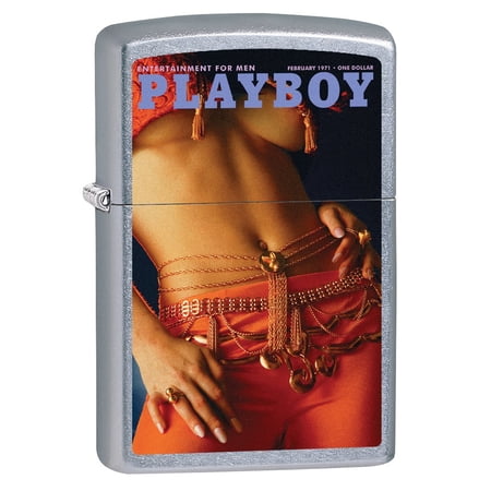 Zippo Lighter: Playboy Cover February 1971 - Street Chrome 78951
