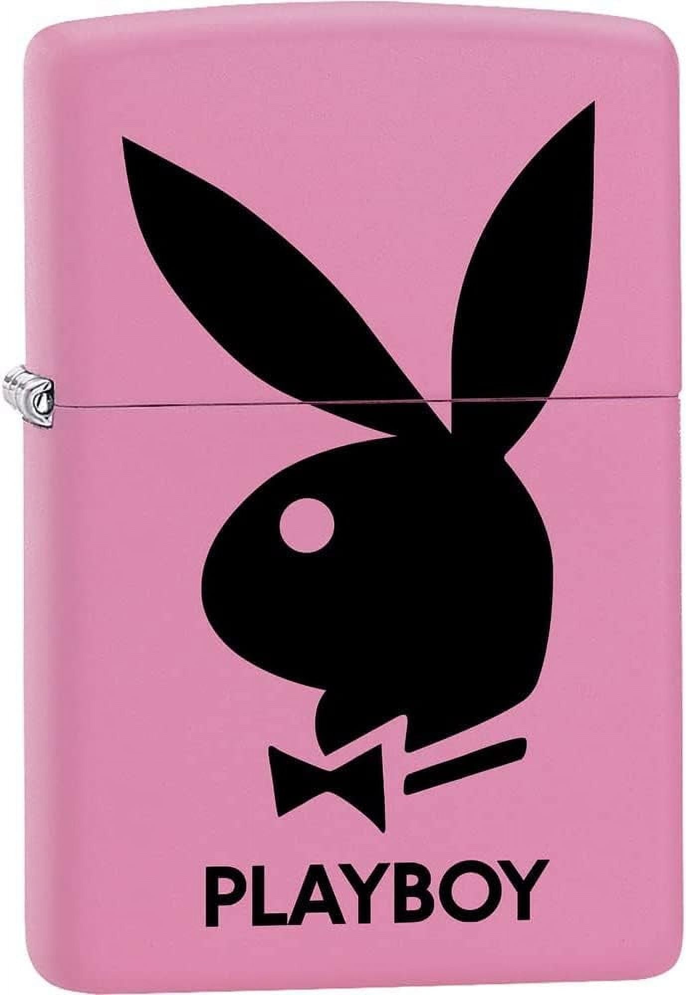Zippo Lighter- Playboy Rabbit Head Bunny Pink Matte Windproof Lighter #Z5171