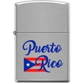 thumbnail image 1 of Zippo Lighter- Puerto Rico Flag Brushed Chrome Windproof Lighter #Z5280, 1 of 6