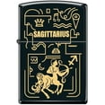 thumbnail image 1 of Zippo Lighter- Sagittarius Zodiac Black Matte Windproof Lighter #Z5306, 1 of 6