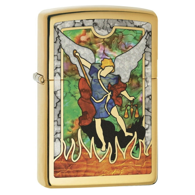Zippo Lighter: Saint Michael the Archangel, Fusion High Polish