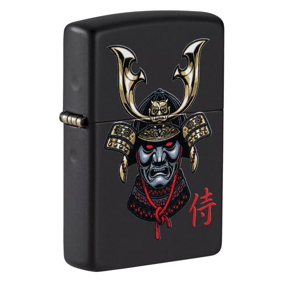 Zippo Lighter: Samurai Warrior Helmet - Black Matte 81622
