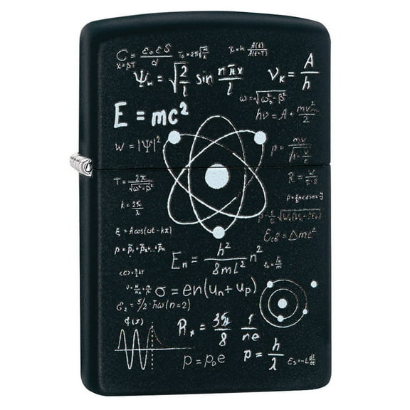 Zippo Lighter: School Equations - Black Matte 80801