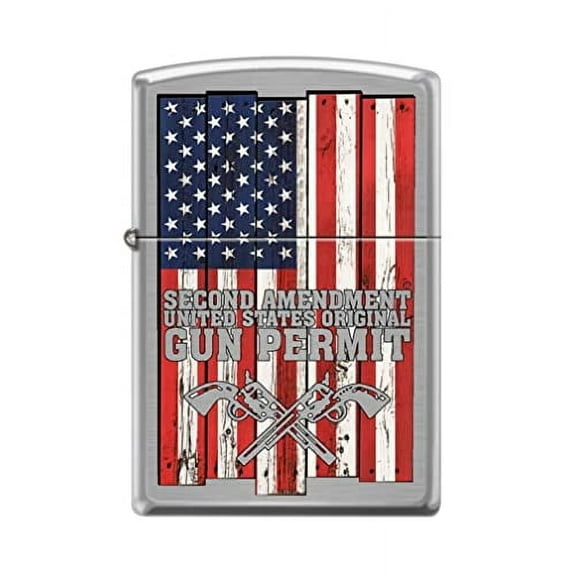 Zippo Lighter- Amendment Brushed Chrome Lighter #Z5263