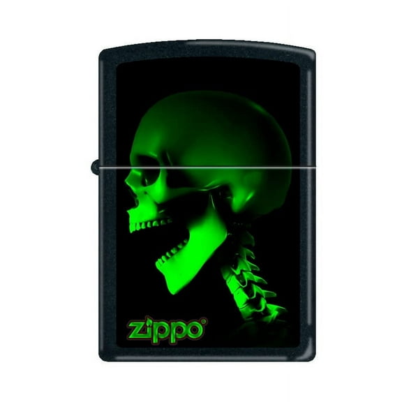 Zippo Lighter-Skeleton Shouting Black Matte Windproof Lighter #Z5483