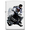 thumbnail image 1 of Zippo Lighter-Snowmobiles Winter White Matte Windproof Lighter #Z5532, 1 of 9