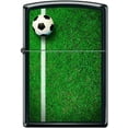 thumbnail image 1 of Zippo Lighter- Soccer Ball Field Football Black Matte Windproof Lighter #Z5227, 1 of 6
