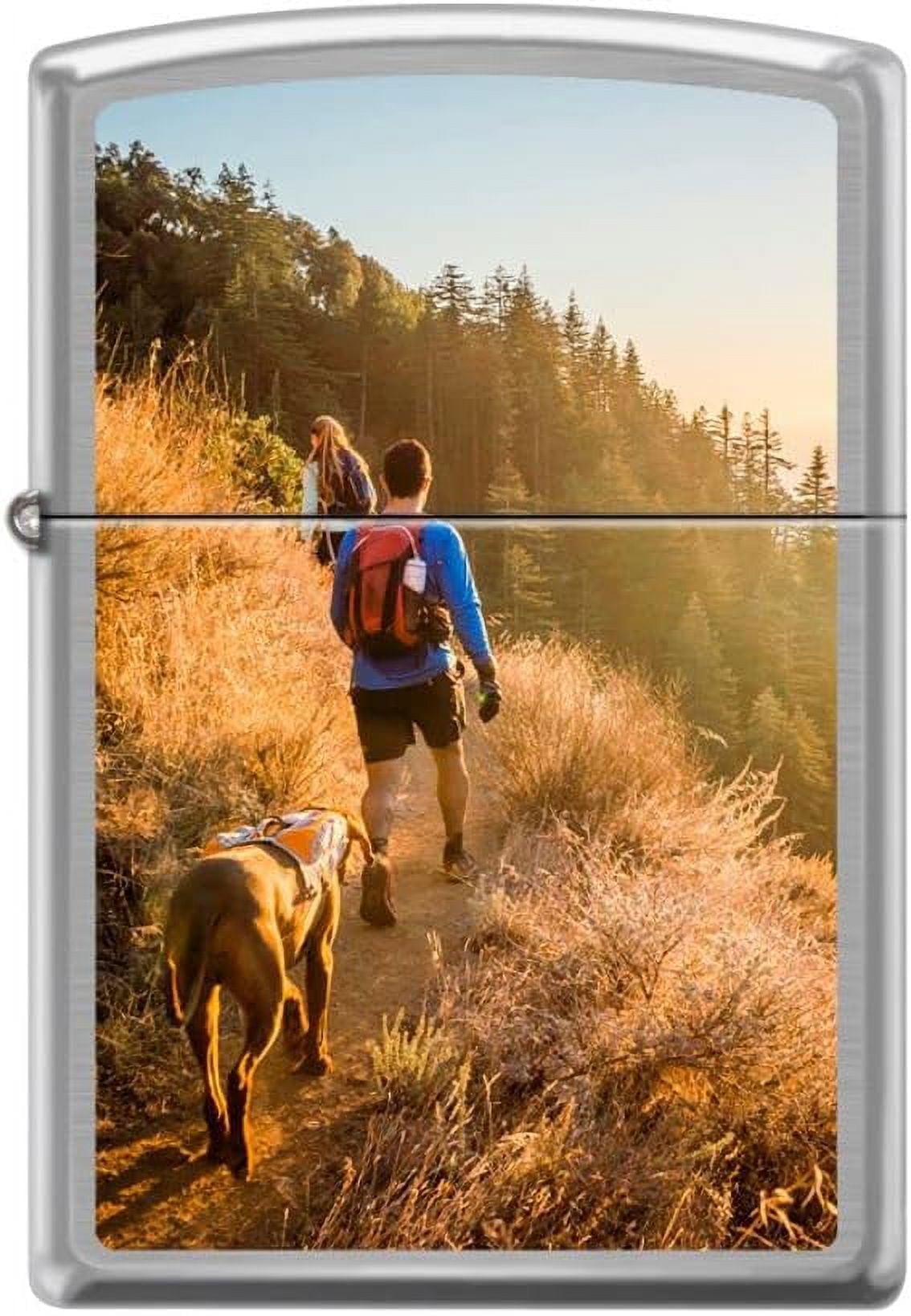 Zippo Lighter- Sports Game Soccer Football Tennis Golf Ski Windproof Lighter (Hiking with Dog Z5190)