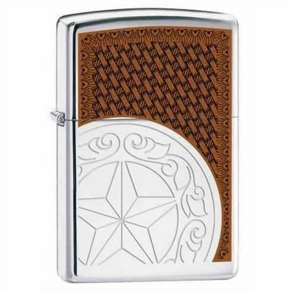 Zippo Lighter - Star Concho High Polish Chrome
