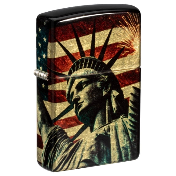 Zippo Lighter: Statue of Liberty and Fireworks - 540 Fusion 81557