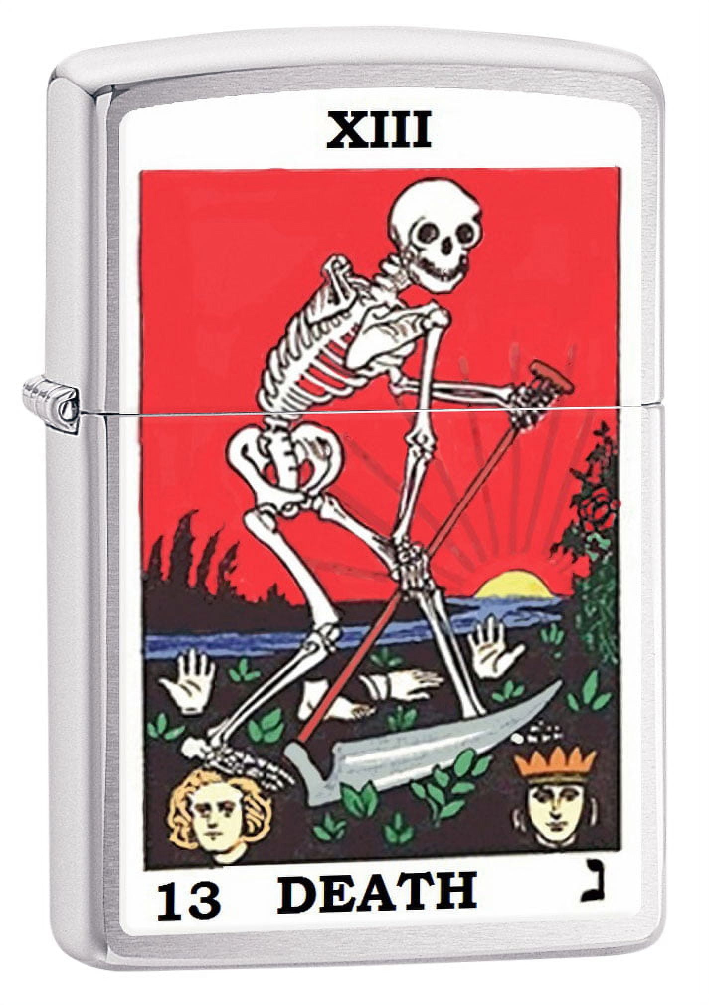 Zippo Lighter Tarot Card 13, Death Brushed Chrome 80717