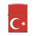 thumbnail image 1 of Zippo Lighter-Turkey Flag Red Matte Windproof Lighter #Z5442, 1 of 6