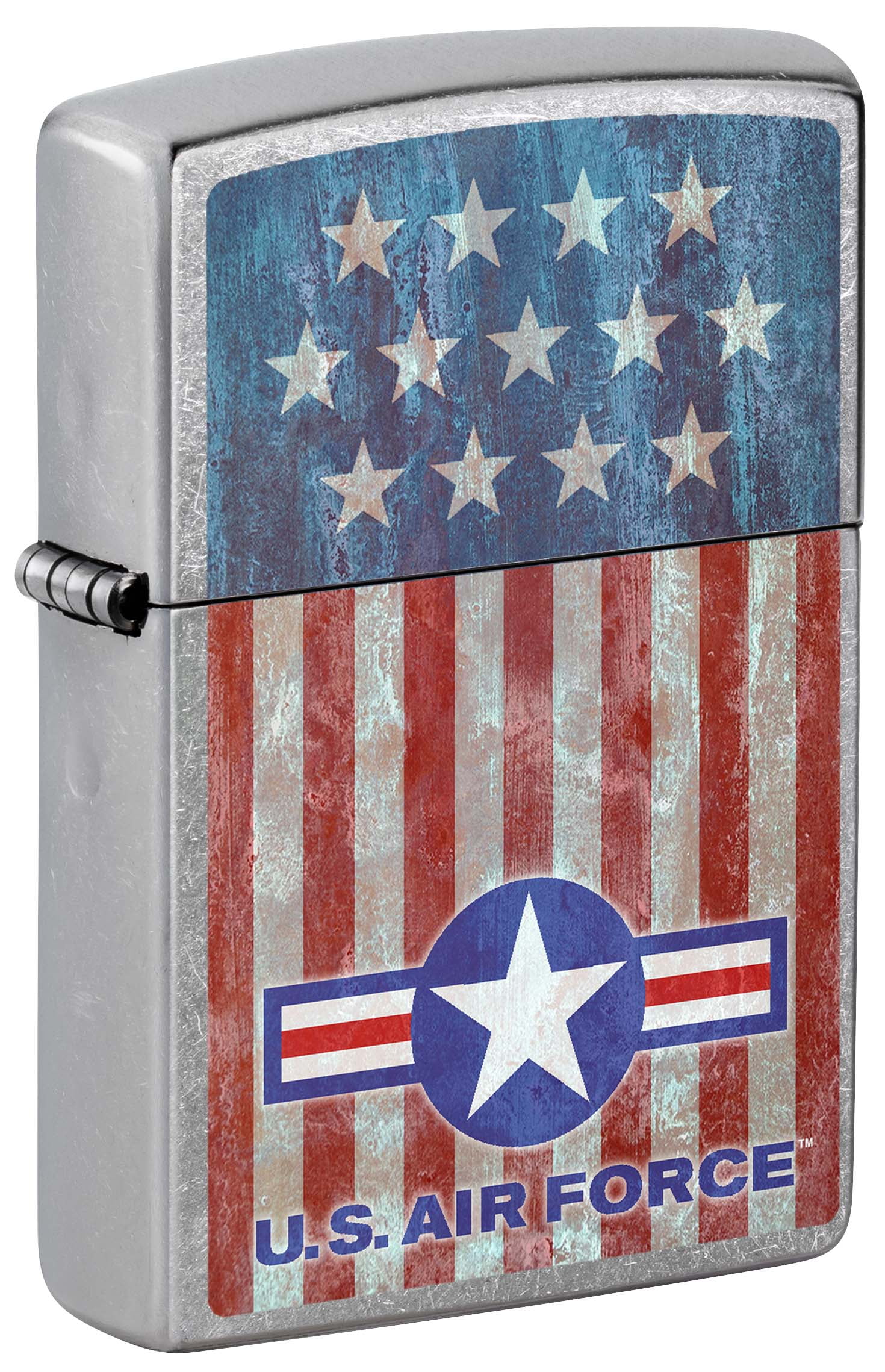 Zippo Lighter: USAF U.S. Air Force Logo on Flag - Street