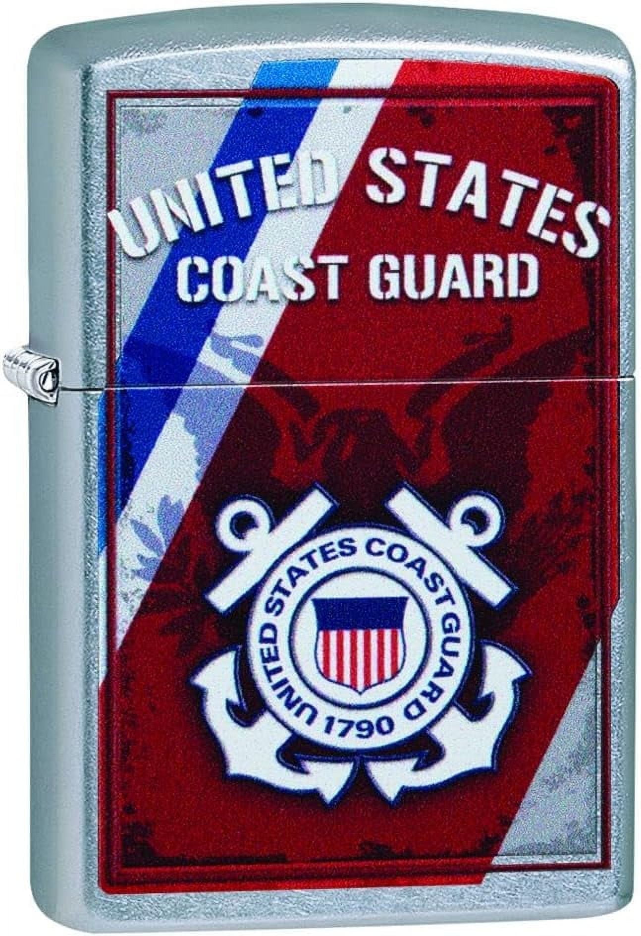 Zippo Lighter- USCG U.S. Coast Guard Street Chrome Windproof Lighter #Z5214