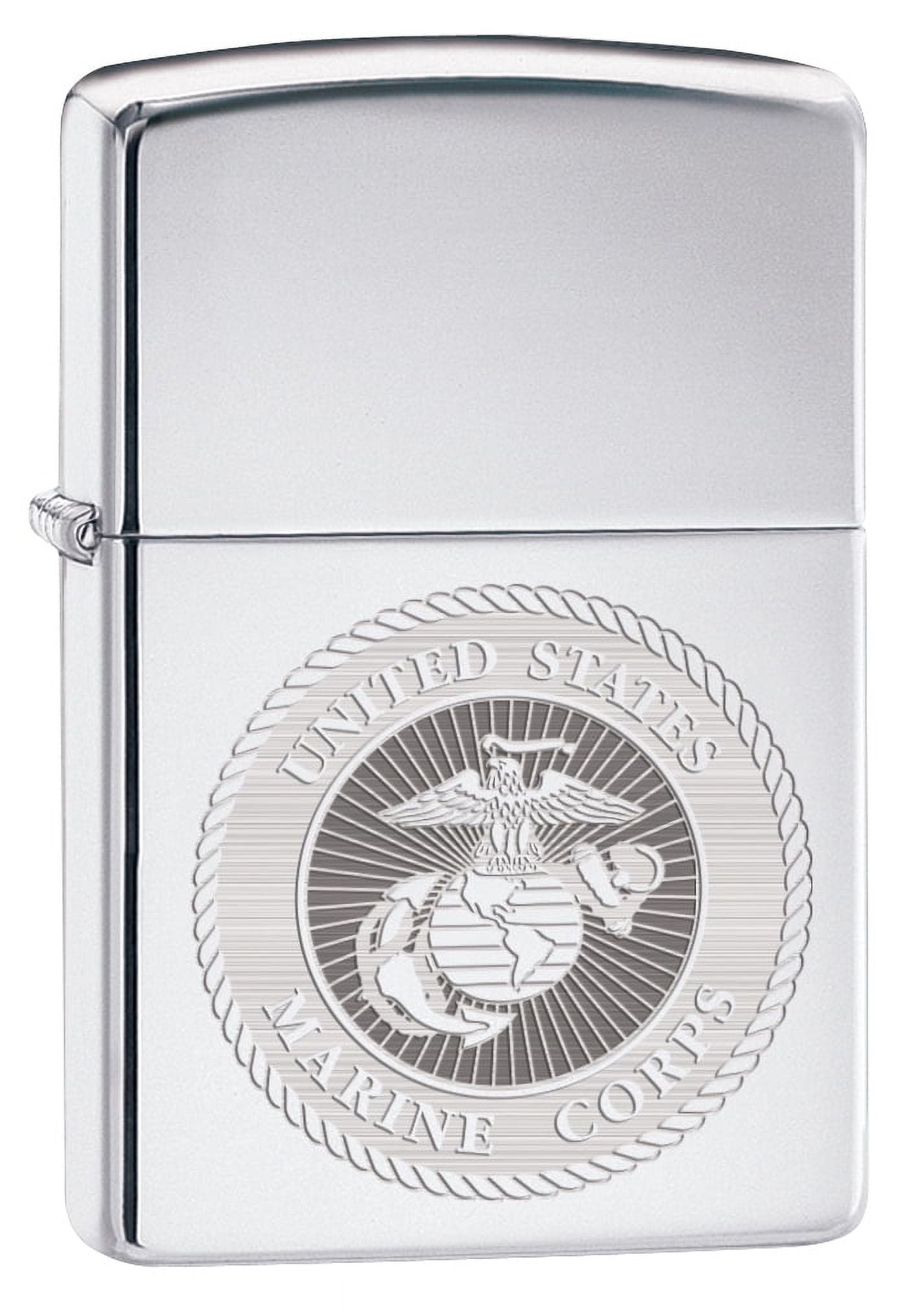 Zippo Lighter: USMC Marine Corps Engraved Seal - High Polish