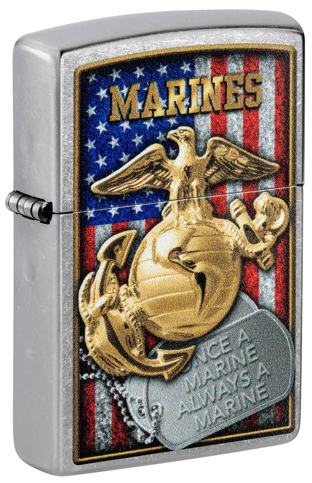 2000 ZIPPO ONCE A MARINE, ALWAYS A MARINE cheapest w BULLDOG UNUSED