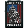 thumbnail image 1 of Zippo Lighter-Us Veteran Design Windproof Lighter (American Veteran #Z6006), 1 of 6