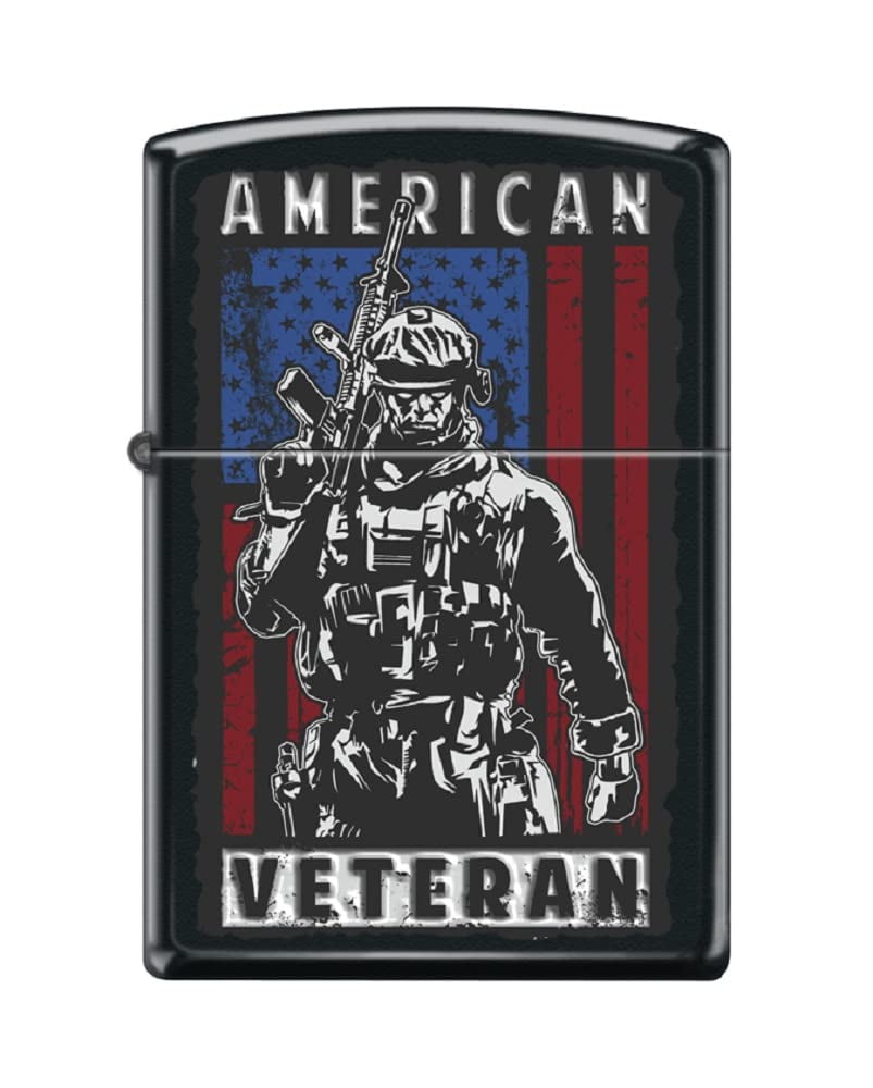 Zippo Lighter-Us Veteran Design Windproof Lighter (American Veteran #Z6006)