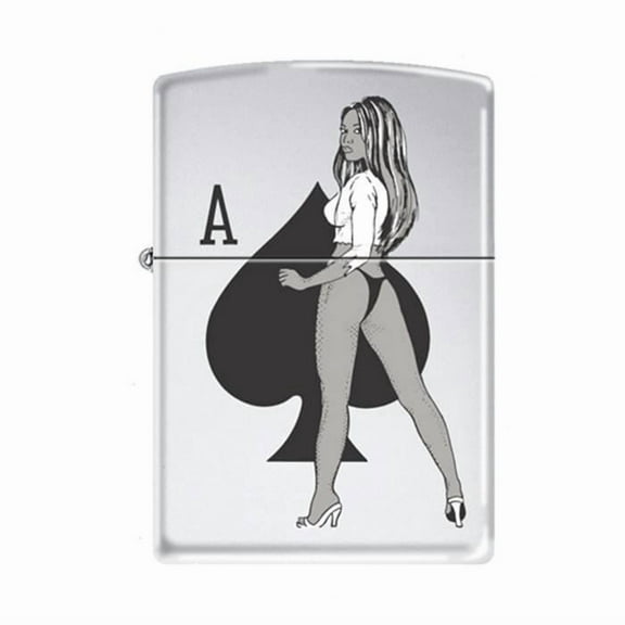 Zippo Lighter - Very Lucky Ace Hi Polish Chrome