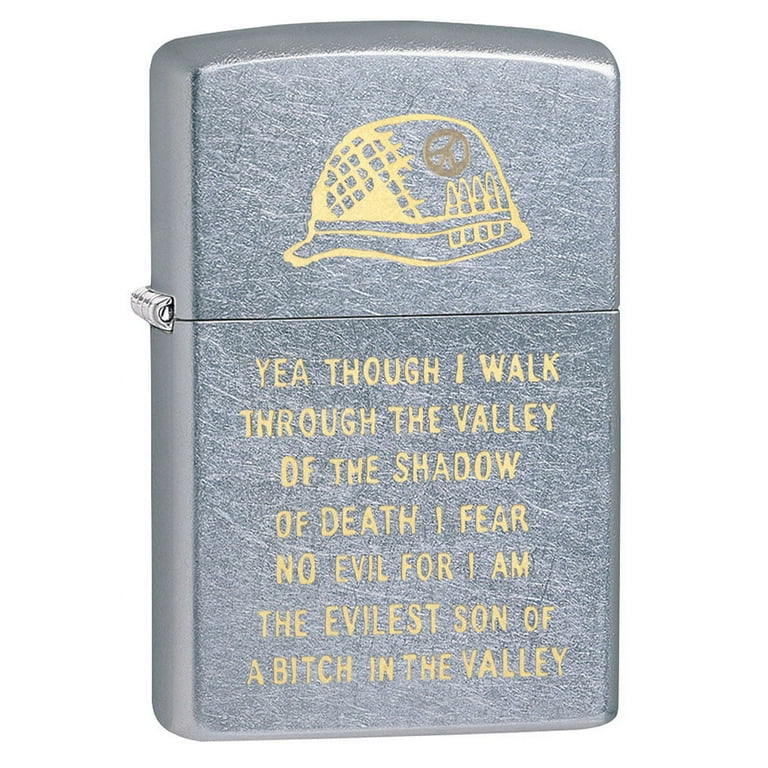 Zippo Lighter: Vietnam Trench Art, Evilest Engraved - Street Zippo Lighter: Vietnam Trench Art, Evilest Engraved - Street