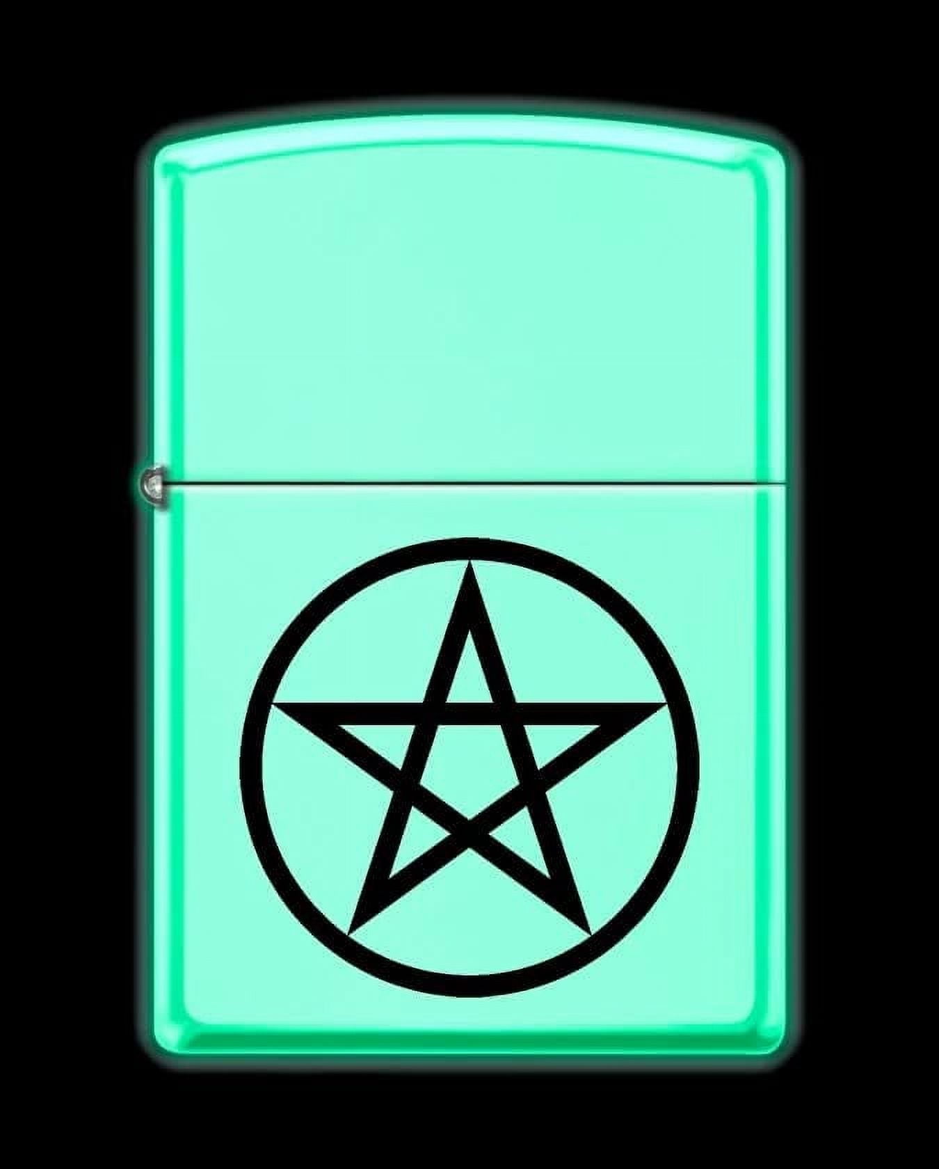 Zippo Lighter-Wicca Pentacle Glow in The Dark Matte Windproof Lighter #Z5512