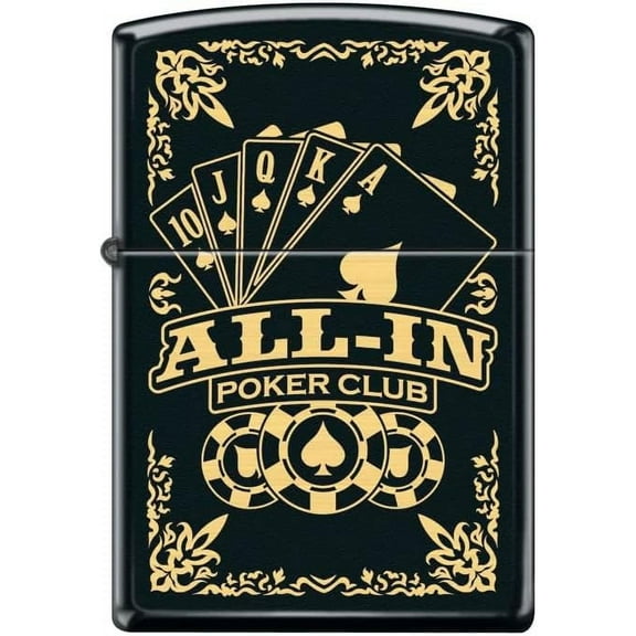 Zippo Lighter-Winning Hand Design Black Matte Windproof Lighter #Z5431