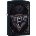 thumbnail image 1 of Zippo Lighter- Wolf Wolves Triquetra Black Matte Windproof Lighter #Z5176, 1 of 6