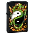 Zippo Lighter Yin Yang Dragon Black Matte