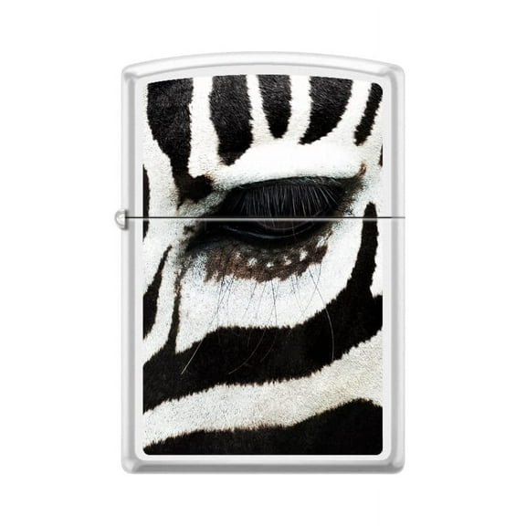 Zippo Lighter-Zebra Eye White Matte Windproof Lighter #Z5476