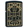 thumbnail image 1 of Zippo Lighter: Zippo Art Deco Design - Black Matte 79962, 1 of 2