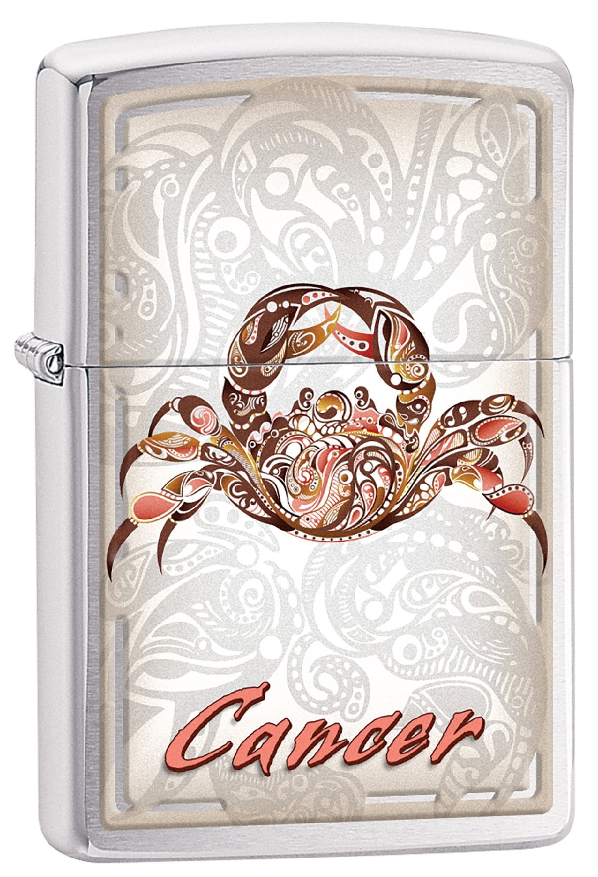 Zippo Lighter Zodiac Astrological Sign Personalized Customize Message Engraving on Backside (Cancer)