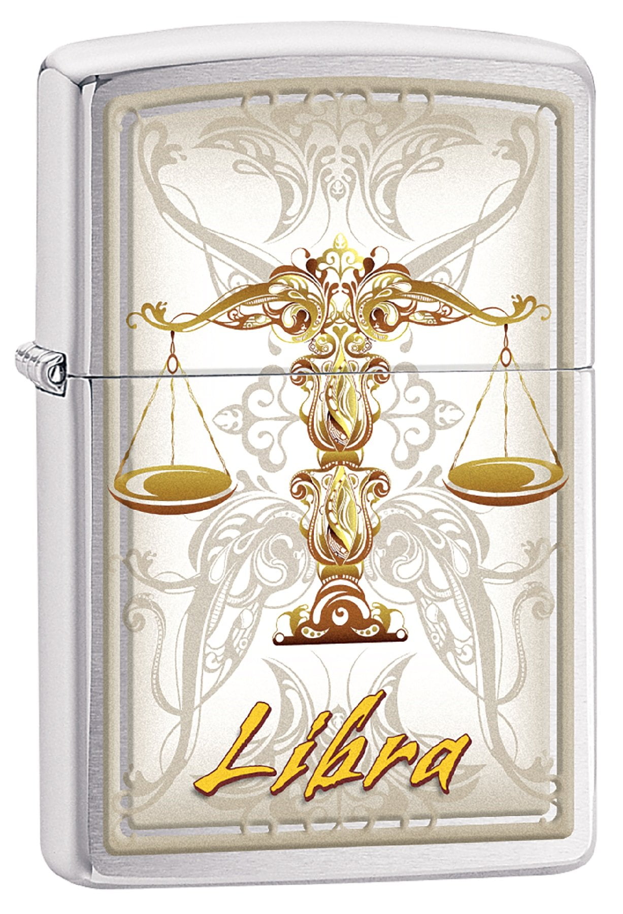 Zippo Lighter Zodiac Astrological Sign Personalized Customize Message Engraving on Backside (Libra)