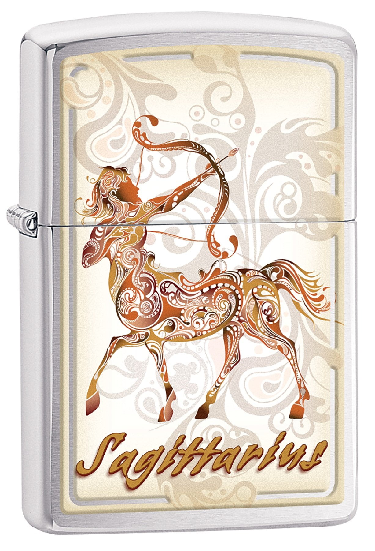 Zippo Lighter Zodiac Astrological Sign Personalized Customize Message Engraving on Backside (Sagittarius)