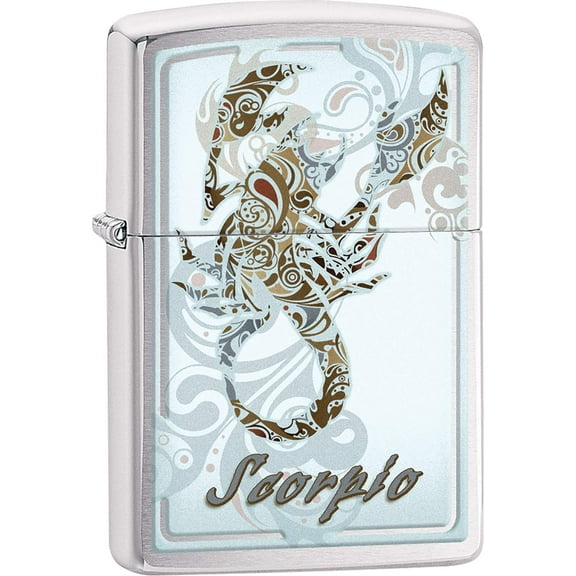 Zippo Lighter Zodiac Astrological Sign Personalized Customize Message Engraving on Backside (Scorpio)