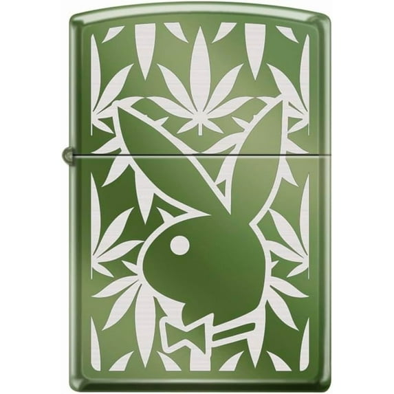 Zippo Lighter -for Playboy Rabbit Head Bunny Playboy Rabbit Head Leaf Z5561