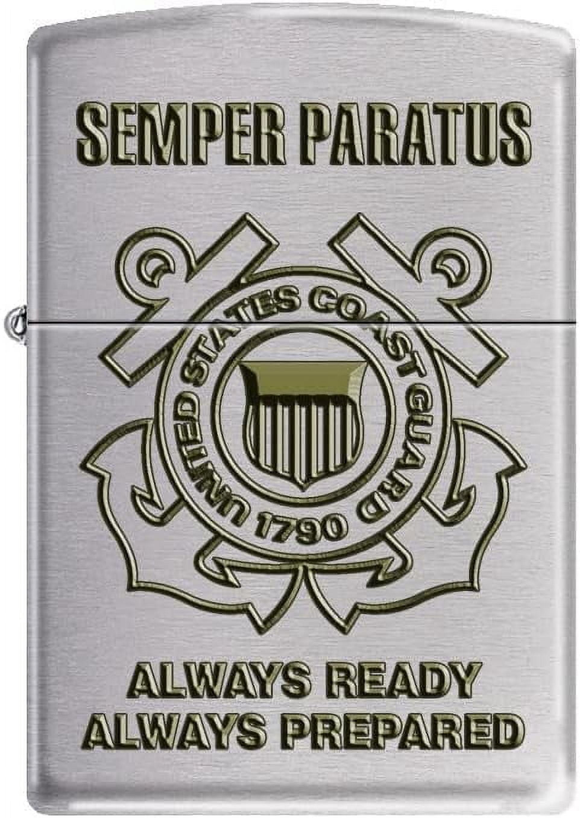 Zippo Lighter -for U.S. Coast Guard USCG Semper Paratus Anchors #Z5348