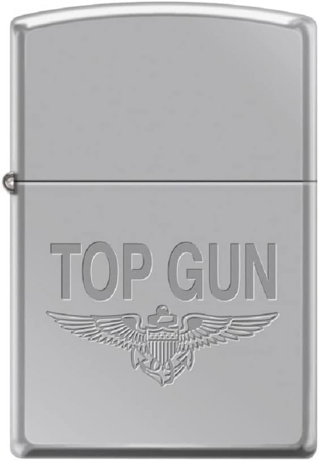 Zippo Lighter - for US Navy Top Gun Pilot Wings Fighters Weapons School #Z5544