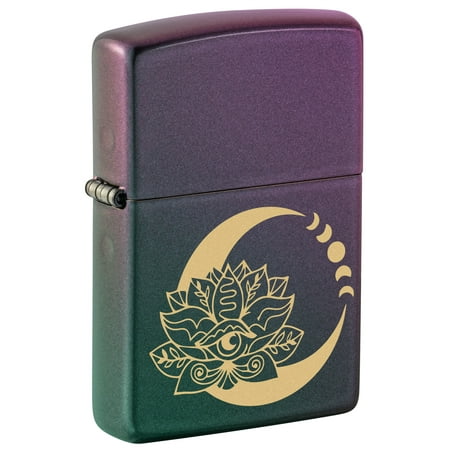 Zippo Lotus Moon Design Iridescent Pocket Lighter