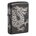thumbnail image 1 of Zippo Lucky Dragon Design High Polish Black Pocket Lighter, 1 of 8