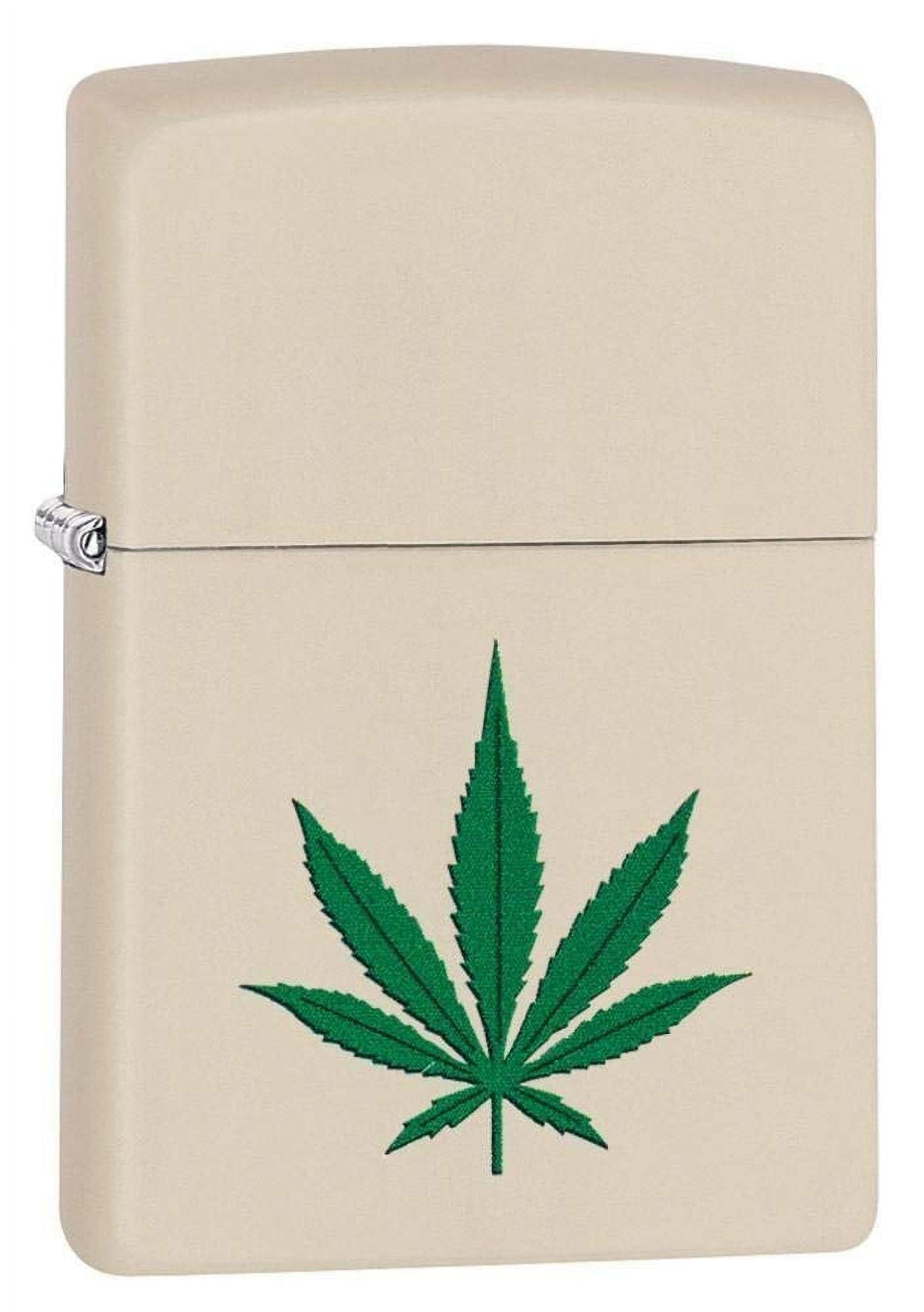Zippo Manufacturing ZIP-216CI406218 2019 Leaf Lighter - Cream & Green Matte